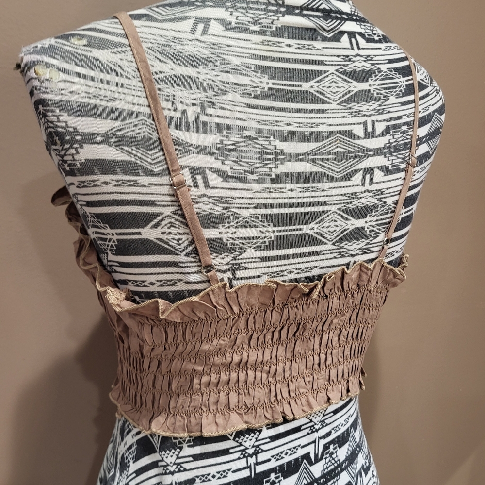 SHEIN Brown Ruffle Crop Top - Picture 5 of 5
